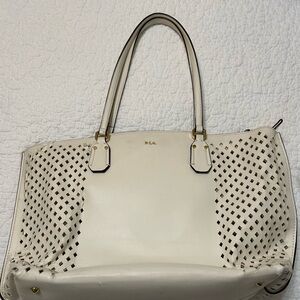 Ralph Lauren white summer tote